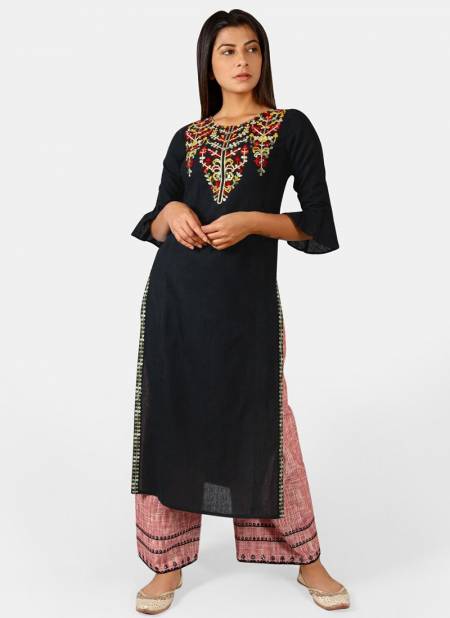 BlackColour MESMORA Heavy Fancy Ethnic Wear Khadi Designer Kurti With Bottom Collection MF-4003